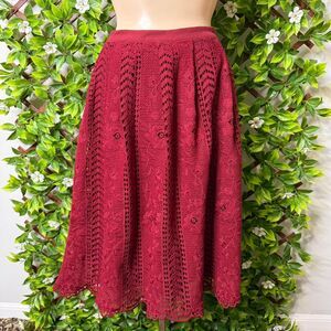 Unbranded Women's Burgundy and Red Skirt